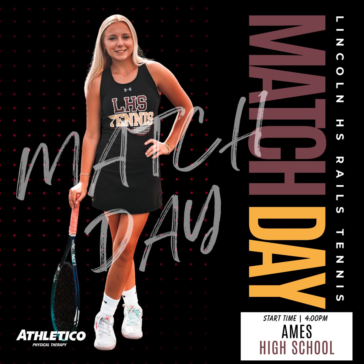 Tennis in actin today in Ames.