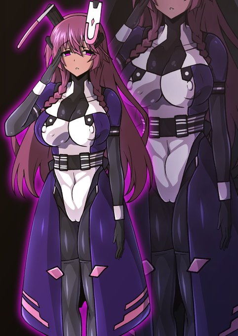 pixivリクエスト:らくがきプラン  その606
内容「デフォルト衣装のぴちスーアレンジを着た束さんが敬礼してるイラストをお願いします」 