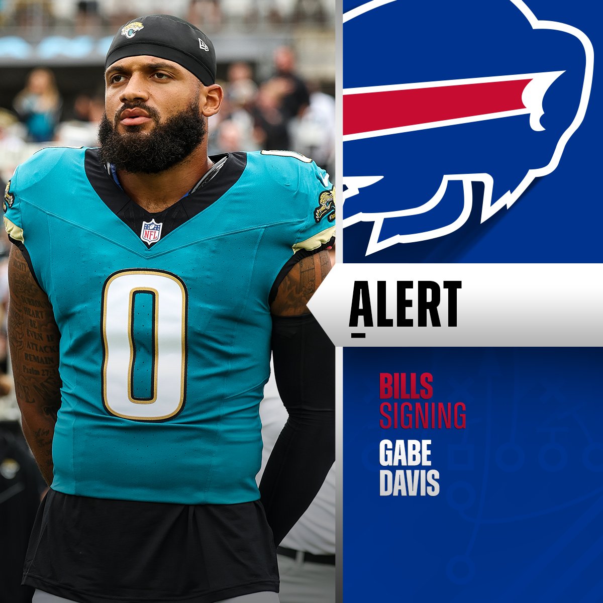 NFL's tweet photo. Bills signing WR Gabe Davis to their practice squad. (via @TomPelissero) https://t.co/DBmMb4Mftb