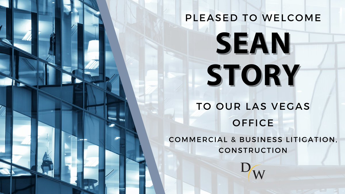 dickinsonwright's tweet image. Welcome, Sean Story! Sean joins as an Associate in our Las Vegas office. He focuses on business litigation and construction. To learn more about Sean, click here: bit.ly/3JBeINl #businesslitigation #constructionlaw