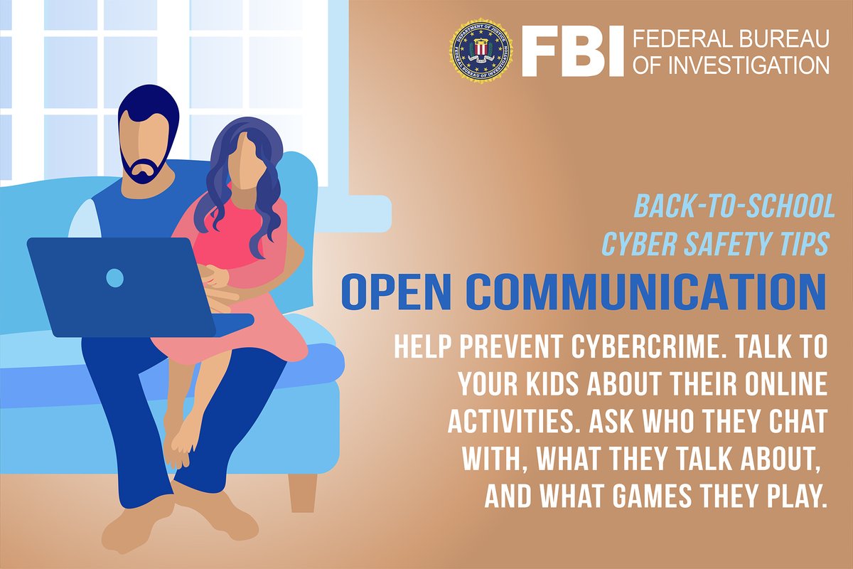 Heading back to school? Stay cyber safe! Talk to your kids about online behavior, protect their personal info, and remind them to #ThinkBeforeYouPost. Start the conversation with your kids now and get the tools you need at: ow.ly/OQSo50WPGI8