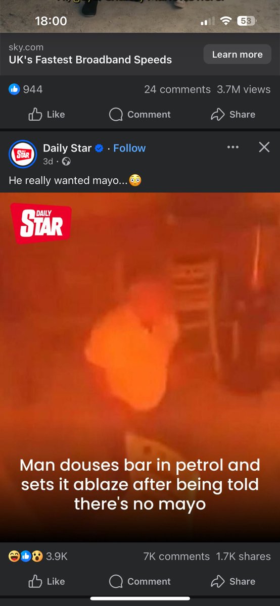 I initially read this as “there’s no (county) mayo” which made his reaction even funnier to me