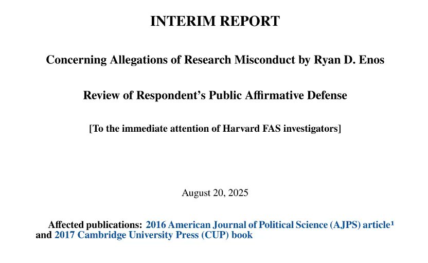 Chris Brunet (@realchrisbrunet) on Twitter photo 🚨Fed Governor Lisa Cook Lisa Cook relied on the work of <a href="/RyanDEnos/">Ryan Enos (Inactive Account)</a> in her article Racial Segregation and Southern Lynching to push critical race theory and to quantify ''white fear''
This new leaked report proves that data was falsified.
🧵 🚨Fed Governor Lisa Cook Lisa Cook relied on the work of <a href="/RyanDEnos/">Ryan Enos (Inactive Account)</a> in her article Racial Segregation and Southern Lynching to push critical race theory and to quantify ''white fear''
This new leaked report proves that data was falsified.
🧵