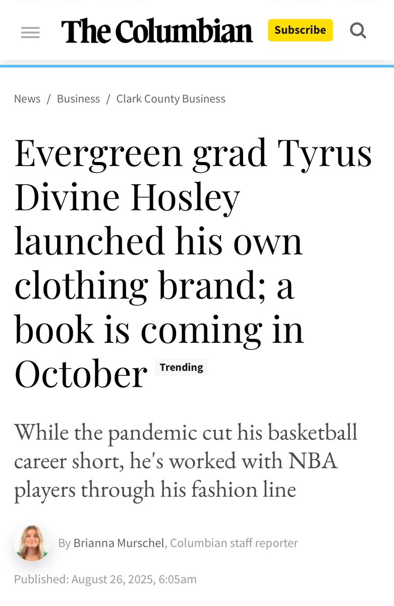 flyrushosley's tweet photo. Huge thanks to Paul Porter, Brianna Murschel and The Columbian for highlighting a huge part of my journey.

Read the full story here: https://t.co/gyebEjU52e https://t.co/qThAHbEJm1
