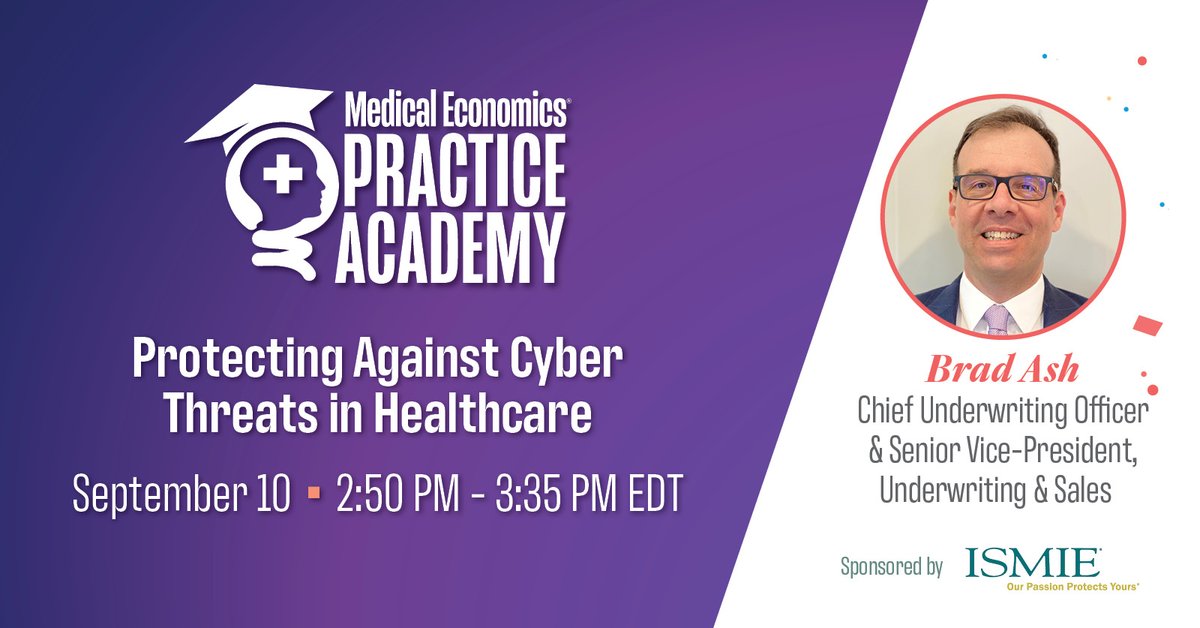 Healthcare is one of the top targets for cyberattacks, and the risks continue to grow.

Join us September 10 for “Protecting Against Cyber Threats in Healthcare” presented by Brad Ash during Medical Economics® Practice Academy. 

Register now: hubs.li/Q03FJDk_0