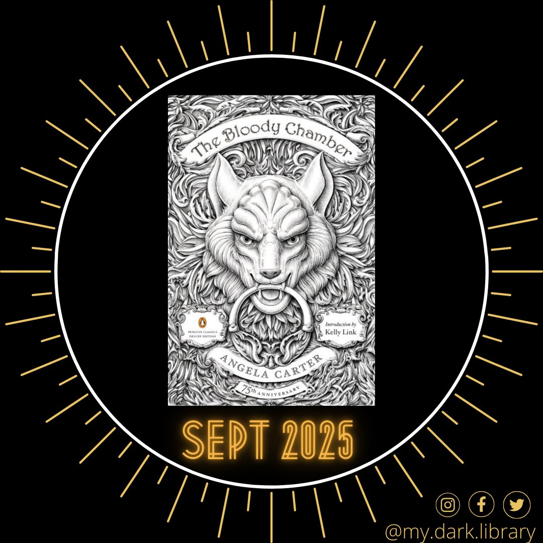 MyDarkLibrary's tweet image. We’re welcoming in the ‘ber months with a readalong of THE BLOODY CHAMBER AND OTHER STORIES by Angela Carter! We’ll meet over Zoom on 9/24 at 8:30pm to discuss. Don’t forget to join MDL on @bookclubshq to vote on monthly reads, chat with members, and participate in watch parties!