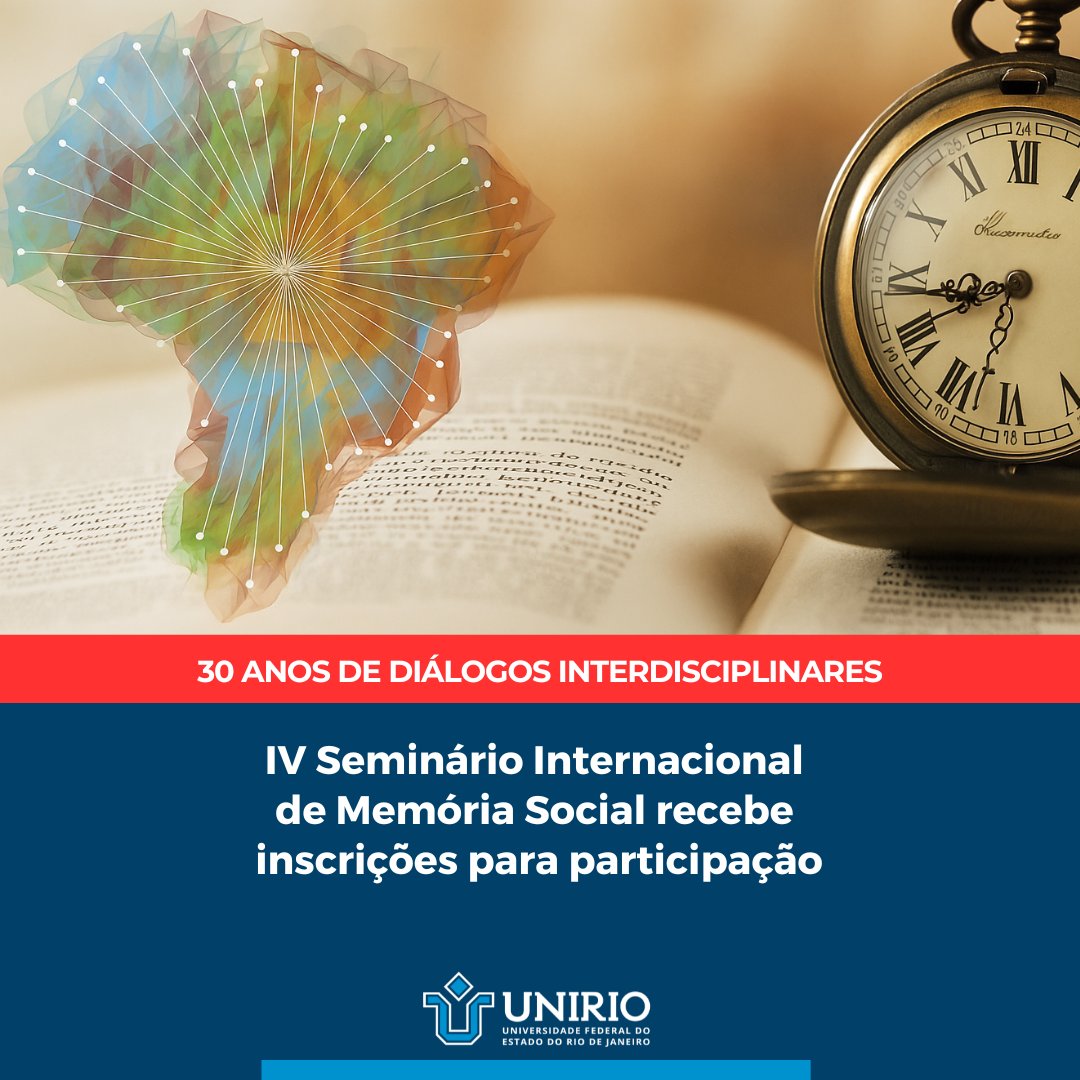 UNIRIO (@unirio_oficial) on Twitter photo unirio.br/news/iv-semina… unirio.br/news/iv-semina…