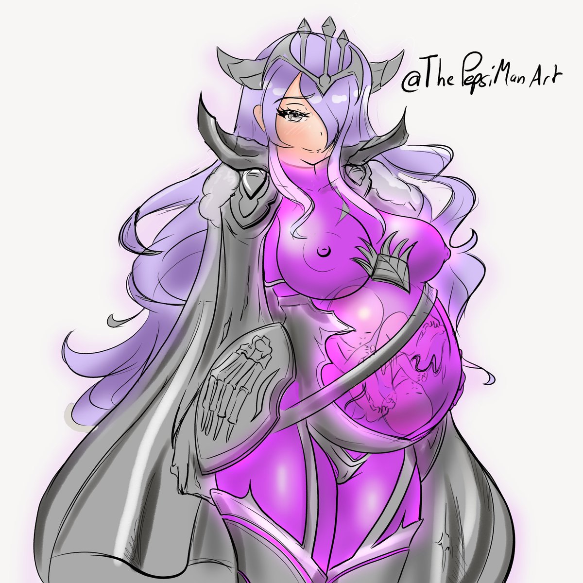 ThePepsiManArt's tweet image. Very rough sketch for a Resplendent Brave Camilla carrying new life- it's just as essential as death, after all~
#pregnantart #FireEmblem