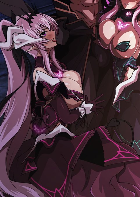 pixivリクエスト:らくがきプラン  その612
内容「過去のイラストのナイオーロの右足に、着衣状態のルクスリアリースがしがみつくように掴んで身体を密着させているイラストをお願いします」 