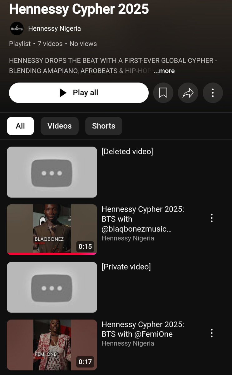 What happened to the Hennessey cypher? Hiphop just dey collect 😕