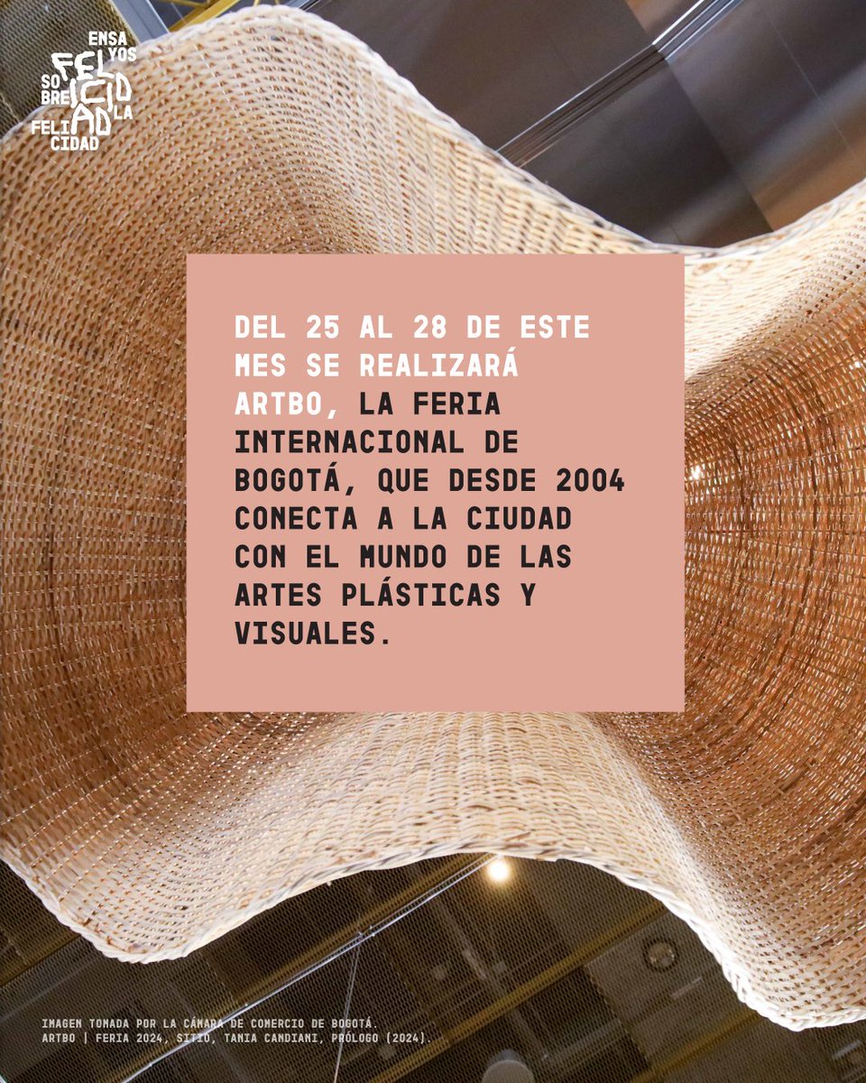 CulturaenBta's tweet photo. Llegó septiembre, el mes del arte en Bogotá con #BOG25 y #ARTBO dos eventos culturales que nos llenan de orgullo. 👐🏾✨
La Bienal Internacional de Arte y Ciudad BOG25 y la Feria Internacional de Arte de Bogotá @programaARTBO nos afianzan en el mapa del arte contemporáneo mundial. 🌎🎨 #AquíSíPasa: desliza y descubre cómo, en distintos espacios expositivos abiertos y cerrados, y con un gran protagonismo del espacio público, Bogotá te invita a vivir el arte como una gran experiencia de ciudad 💫🏙
#ModoBienal