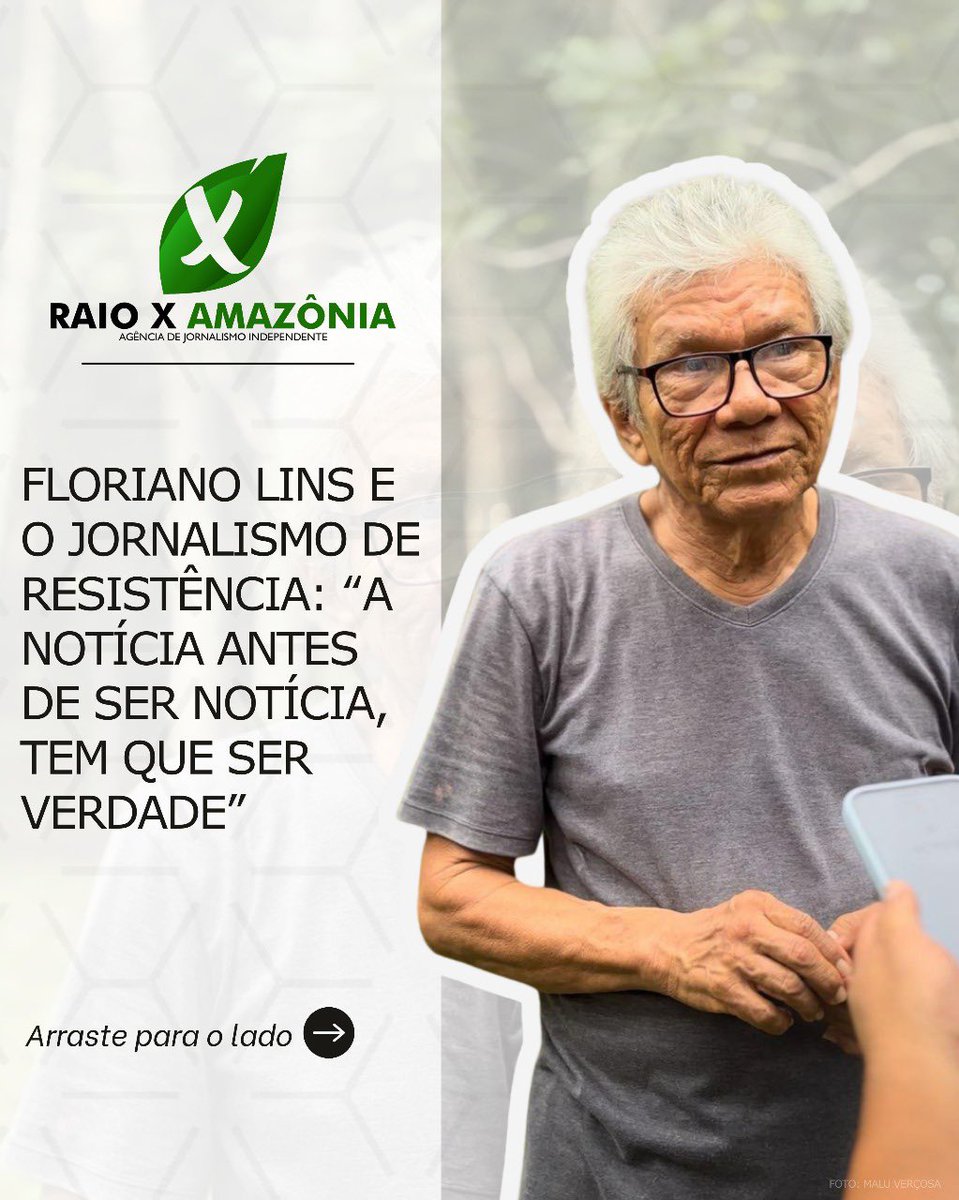 raioxamazonia's tweet photo. Aos 70 anos, o jornalista Floriano Lins Anselmo trocou a correria das grandes redações pelo silêncio da floresta.

🌿 Um jornalista que escolheu resistir, plantar e ecoar vozes da Amazônia.

Acesse: https://t.co/6ZjkI0BVHE https://t.co/fYeu2B7CRE