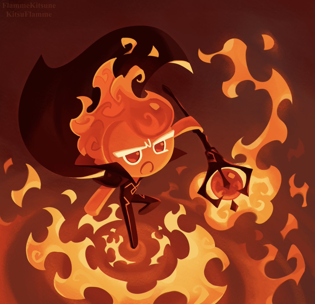 KitsuFlamme's tweet image. Experimented a bit 

#crk #firespiritcookie