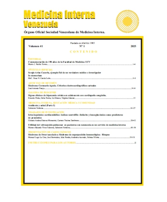 #NovedadEnSaberUCV El equipo editorial de la Revista Medicina Interna, órgano oficial de la Sociedad Venezolana de Medicina Interna, pone a disposición su Vol 41 N° 1 (2025) en acceso abierto en el #Repositorio Institucional Saber #UCV
➡️saber.ucv.ve/ojs/index.php/…

#MedicinaInterna