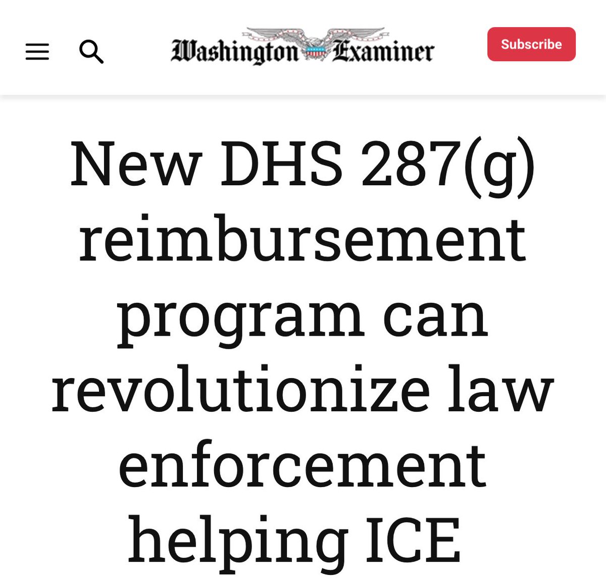 Homeland Security (@dhsgov) on Twitter photo Thanks to <a href="/POTUS/">President Donald J. Trump</a> Trump's One Big Beautiful Bill, ICE launched a new reimbursement program for state and local law enforcement who partner with DHS to make America safe again.
ICE will fully reimburse participating agencies for the annual salary and benefits of each eligible Thanks to <a href="/POTUS/">President Donald J. Trump</a> Trump's One Big Beautiful Bill, ICE launched a new reimbursement program for state and local law enforcement who partner with DHS to make America safe again.
ICE will fully reimburse participating agencies for the annual salary and benefits of each eligible