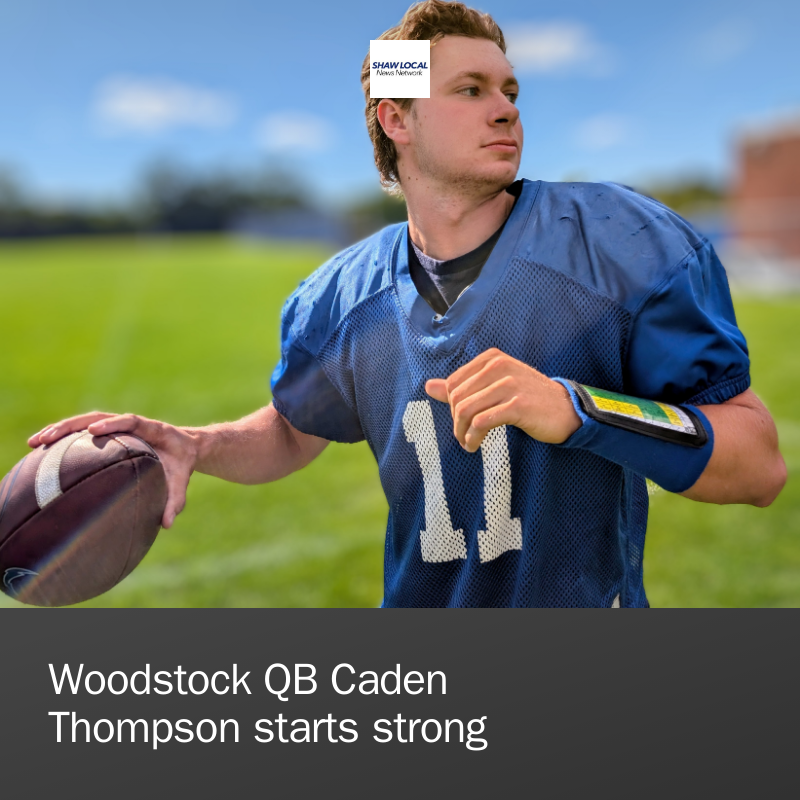 Woodstock senior quarterback Caden Thompson had an inauspicious start to his varsity career two years ago, but he never gave up on himself. He's now in his third season as a starter, committed to finishing strong, and he and his teammates are off to a 1-0 start.