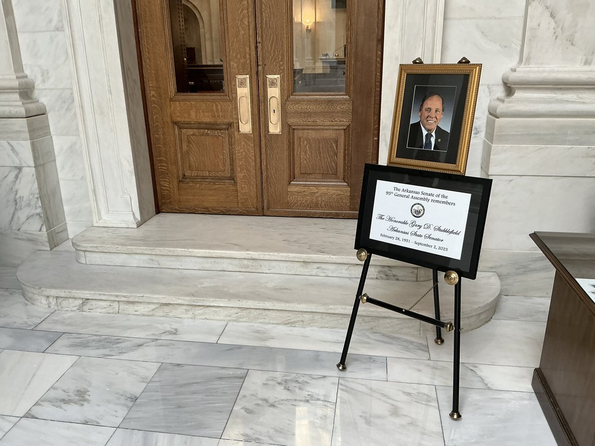 ArkansasSenate's tweet image. In honor of Senator Gary Stubblefield who passed away on Monday, September 2, 2025.

#arleg
