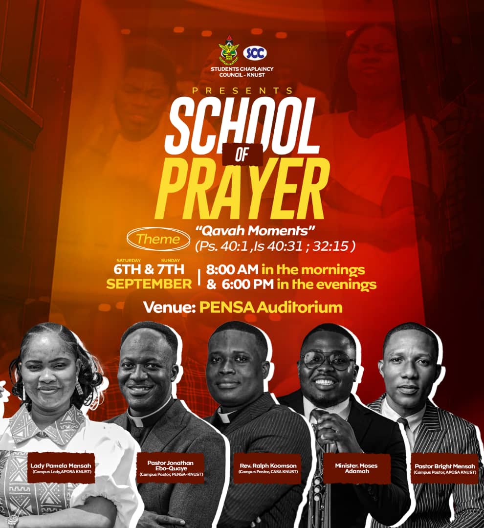 knustfocusfm's tweet photo. Here's the Official Lineup for School of Prayer '25. Mark your Calendars

@scc_knust @PENSAKNUST1 @casaknust #Scchour #FocusFM #ChiefJustice #Azorka #Trump #AkwatiaByElection https://t.co/cpUiOHRtTA