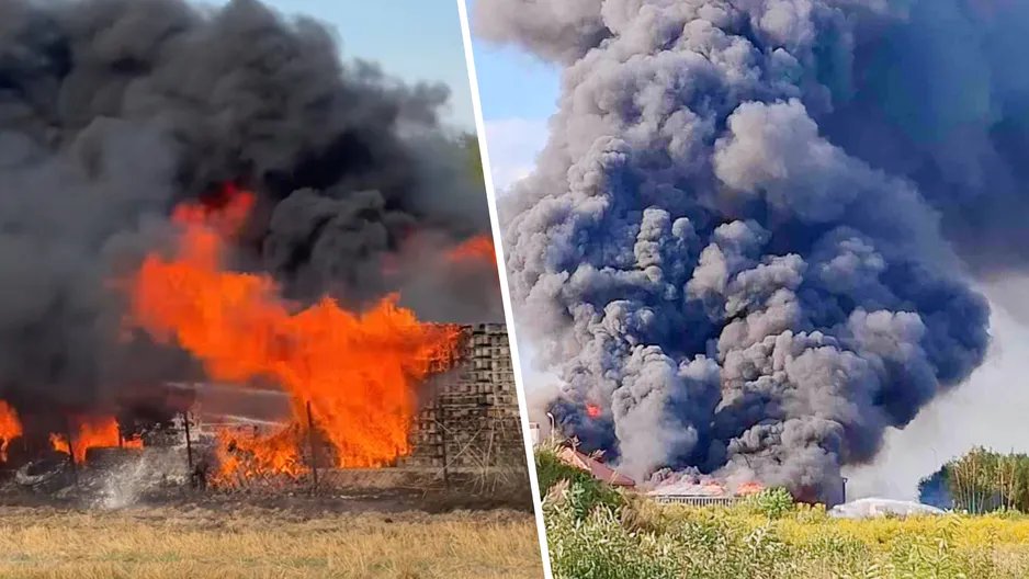 Płonie baza transportowa samochodów ciężarowych oraz magazyny w Ławkach pod Łukowem na Lubelszczyźnie. Pożarem objęta jest hala samochodowa, pojazdy, zbiorniki paliwa i oleju, składowisko opon i pobliski las.