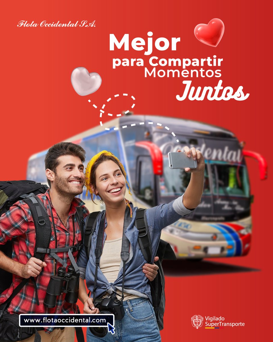 Cada viaje se convierte en una oportunidad para compartir momentos especiales.

Disfruta del trayecto y crea recuerdos en compañía de quienes más quieres. ¡Para celebrar amor y amistad, un destino Flota Occidental! 📷

#FlotaOccidental #AmorYAmistad #MejorParaCompartir