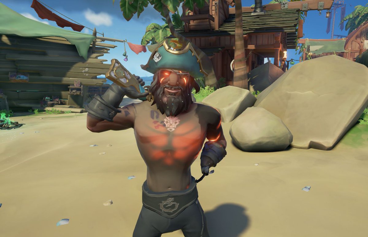 How do I look? Tonight I'll be Live from 7pm for more high seas hijinks.
#seaofthieves #BeMorePirate #streamteam #bilgerats #twitch #twitchstreamer #tiktok
