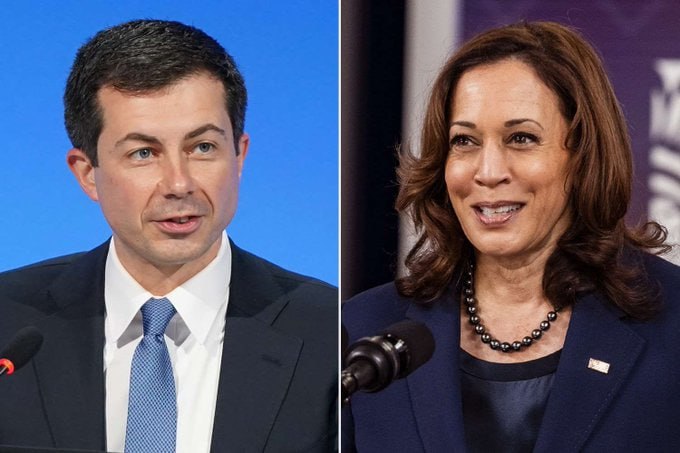 ElephantSignal's tweet photo. 🚨BREAKING: Many Dems are now leaning towards a Harris / Buttigieg ticket for 2028. 

What's your reaction? https://t.co/poS5dpoGEg