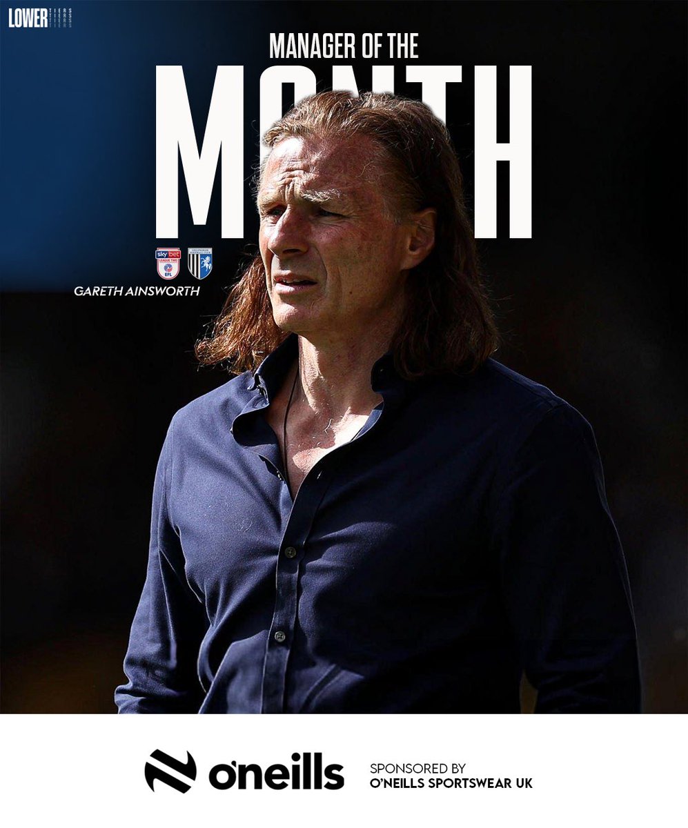 The Lower Tiers (@lowertiers) on Twitter photo <a href="/LowerTiers/">The Lower Tiers</a> League Two Manager of the Month for August - sponsored by <a href="/ONeillsSportsUK/">O'Neills Sportswear UK</a> ๐จ
Gareth Ainsworth - Gillingham
Unbeaten โ
Top of the league โ
Joint best defence so far โ
It could be an exciting season ahead for the #Gills ๐ <a href="/LowerTiers/">The Lower Tiers</a> League Two Manager of the Month for August - sponsored by <a href="/ONeillsSportsUK/">O'Neills Sportswear UK</a> ๐จ
Gareth Ainsworth - Gillingham
Unbeaten โ
Top of the league โ
Joint best defence so far โ
It could be an exciting season ahead for the #Gills ๐