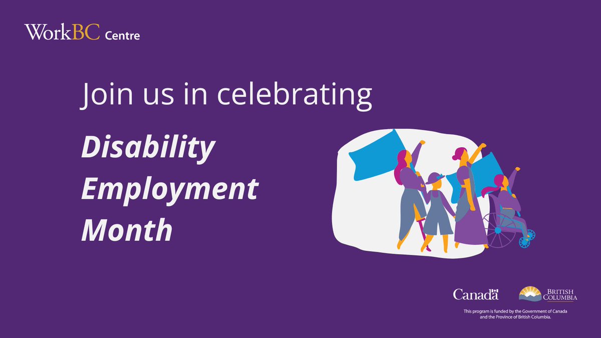 WorkBC Centre Terrace (@terraceworkbc) on Twitter photo 🎉September is Disability Employment Month! 🎉
This month is an opportunity to celebrate the contributions made by people with disabilities as well as the employers and business who support them. 
Raising awareness can help create more diverse and inclusive work environments. 🎉September is Disability Employment Month! 🎉
This month is an opportunity to celebrate the contributions made by people with disabilities as well as the employers and business who support them. 
Raising awareness can help create more diverse and inclusive work environments.