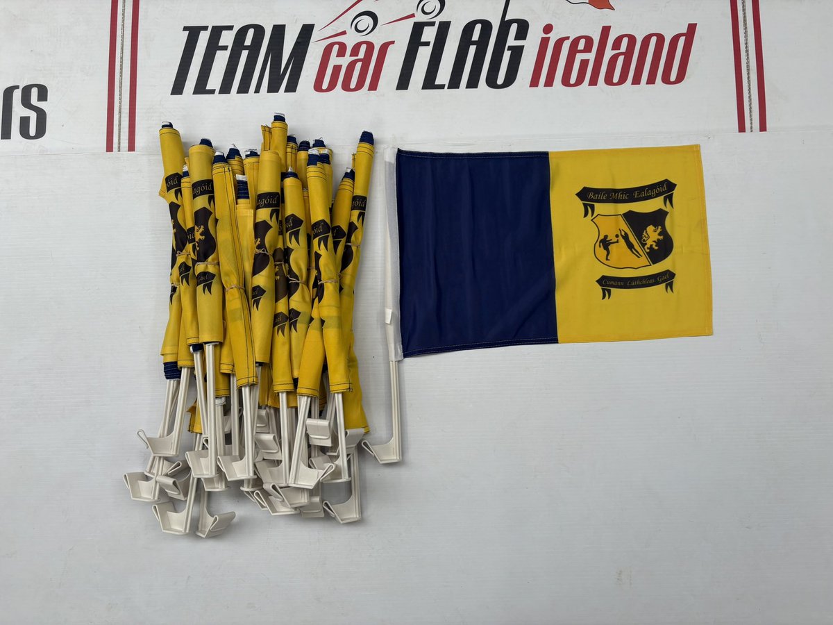 5ft x 3ft flags, 3ft x 2ft flags, &amp; car flags crested for a GAA club in Co Kerry 👌
📧 info@tramcarflagireland.com 📧 
☎️ 061-3932321 📲