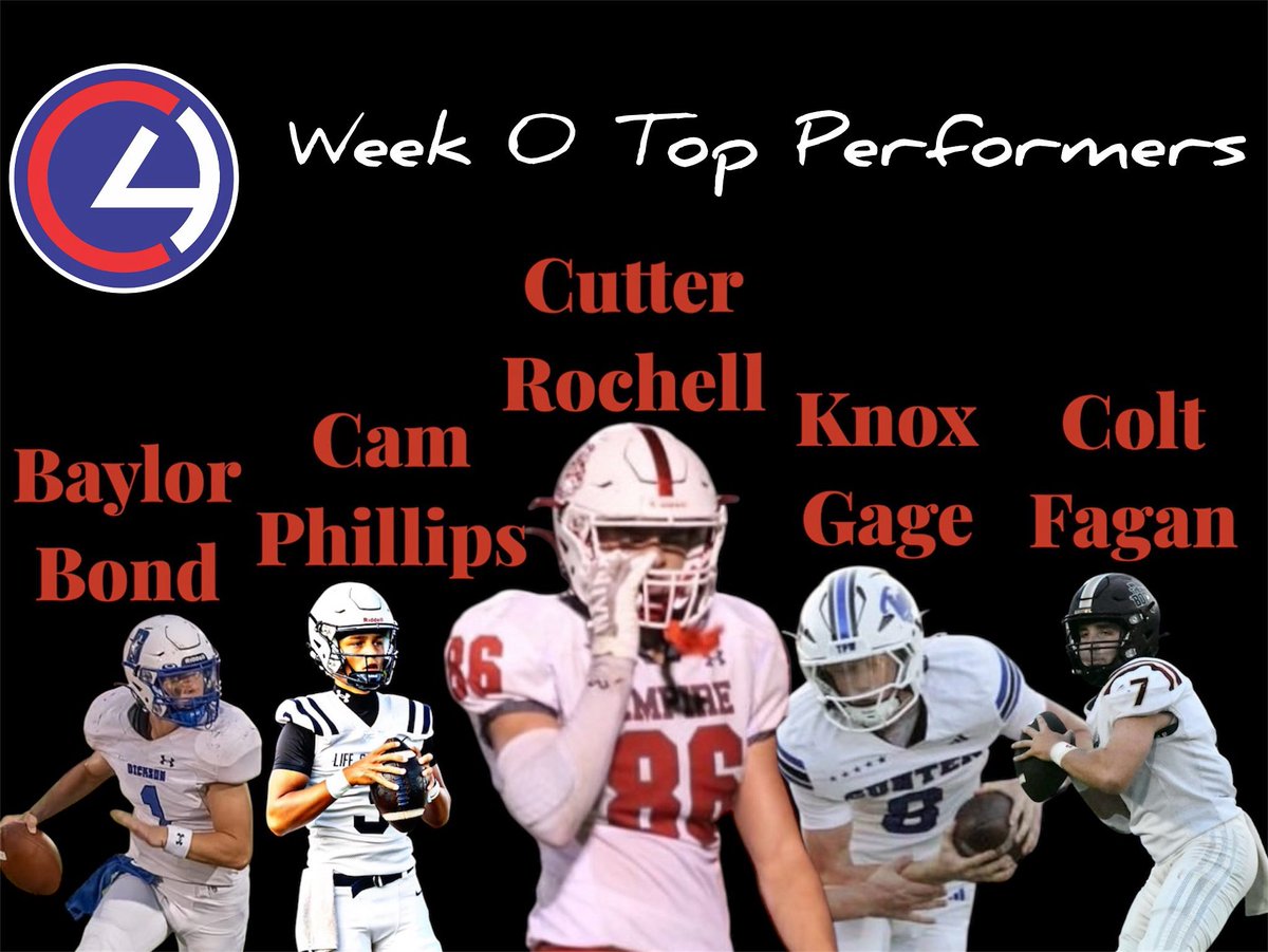 C4 SportsPerformance (@c4sportoklahoma) on Twitter photo 🏈 ⭐️ Week 0 C4 Top Performers
‘26 @CutterRochell10 10 Tckl, 3 Sacks, 2 TFL & 1 TD
‘28 <a href="/camren3phillips/">Camren Phillips</a> 7 Passing TD’s
‘28 <a href="/KnoxGage2/">Knox Gage</a> Rushed For 223 YD 4 TD’s Passed for 111 & 1 TD
‘27 <a href="/Baylorbond2/">Baylor Bond</a> passed for 288 3 TD’s 1 TD Rush
‘27 <a href="/colt_fagan/">Colt Fagan</a> 256 Passing & 5 TD’s. 🏈 ⭐️ Week 0 C4 Top Performers
‘26 @CutterRochell10 10 Tckl, 3 Sacks, 2 TFL & 1 TD
‘28 <a href="/camren3phillips/">Camren Phillips</a> 7 Passing TD’s
‘28 <a href="/KnoxGage2/">Knox Gage</a> Rushed For 223 YD 4 TD’s Passed for 111 & 1 TD
‘27 <a href="/Baylorbond2/">Baylor Bond</a> passed for 288 3 TD’s 1 TD Rush
‘27 <a href="/colt_fagan/">Colt Fagan</a> 256 Passing & 5 TD’s.