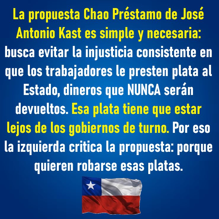 VIVIANA🇨🇱 ✪ (@vivirechaza2) on Twitter photo <a href="/thecliniccl/">The Clinic</a> Kast Amenaza con devolverle el 1.5% de cotización a la cuenta individual de quien trabaja día a día para que su vejez sea de jubilo - de allí viene la palabra jubilación
La PGU no se toca ni se piensa bajar
Lo que se plantea es que el estado, a través de una buena <a href="/thecliniccl/">The Clinic</a> Kast Amenaza con devolverle el 1.5% de cotización a la cuenta individual de quien trabaja día a día para que su vejez sea de jubilo - de allí viene la palabra jubilación
La PGU no se toca ni se piensa bajar
Lo que se plantea es que el estado, a través de una buena