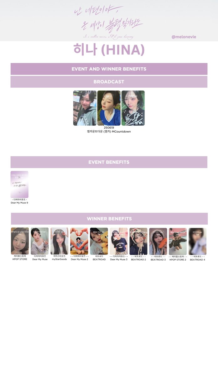 QWER 'Be Your Harmony' Photocard Template Hina and Siyeon + DMM7