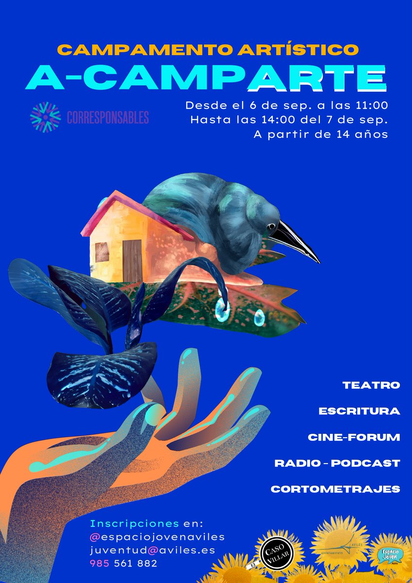 🖌️ AcampArte, talleres de cómic y ExcursArte: tres propuestas gratuitas para la juventud en septiembre

🗓️ AcampArte se desarrollará este sábado y domingo, 6 y 7 de septiembre
👉 Para mayores de 14 años, previa inscripción
📍 Edificio Fuero

ℹ️ Más: f.mtr.cool/jikdiknhra