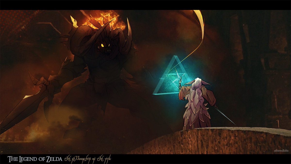 "I am a servant of the Sacred Fire, wielder of a flame of Triforce. The dark fire will not avail you, flame of Lorule."

#Zelda x #LOTR