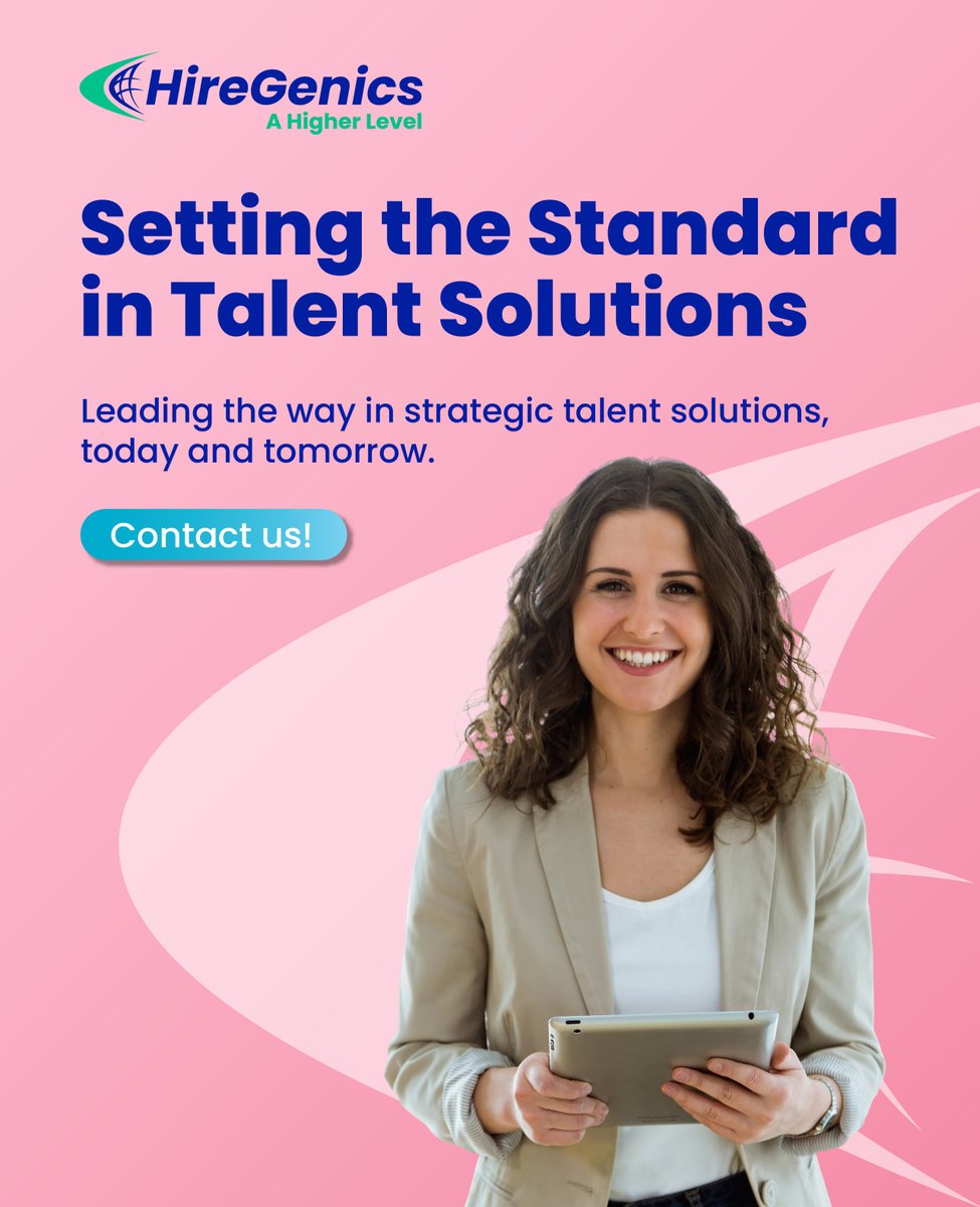 HireGenics's tweet image. We don’t chase benchmarks. We set them.
Our vision: delivering higher-level strategic talent solutions that not only exceed goals but also drive lasting success.
Discover how we set new standards: hubs.ly/Q03GrrRq0
#HireGenics #ClientPartnership #TalentSolutions