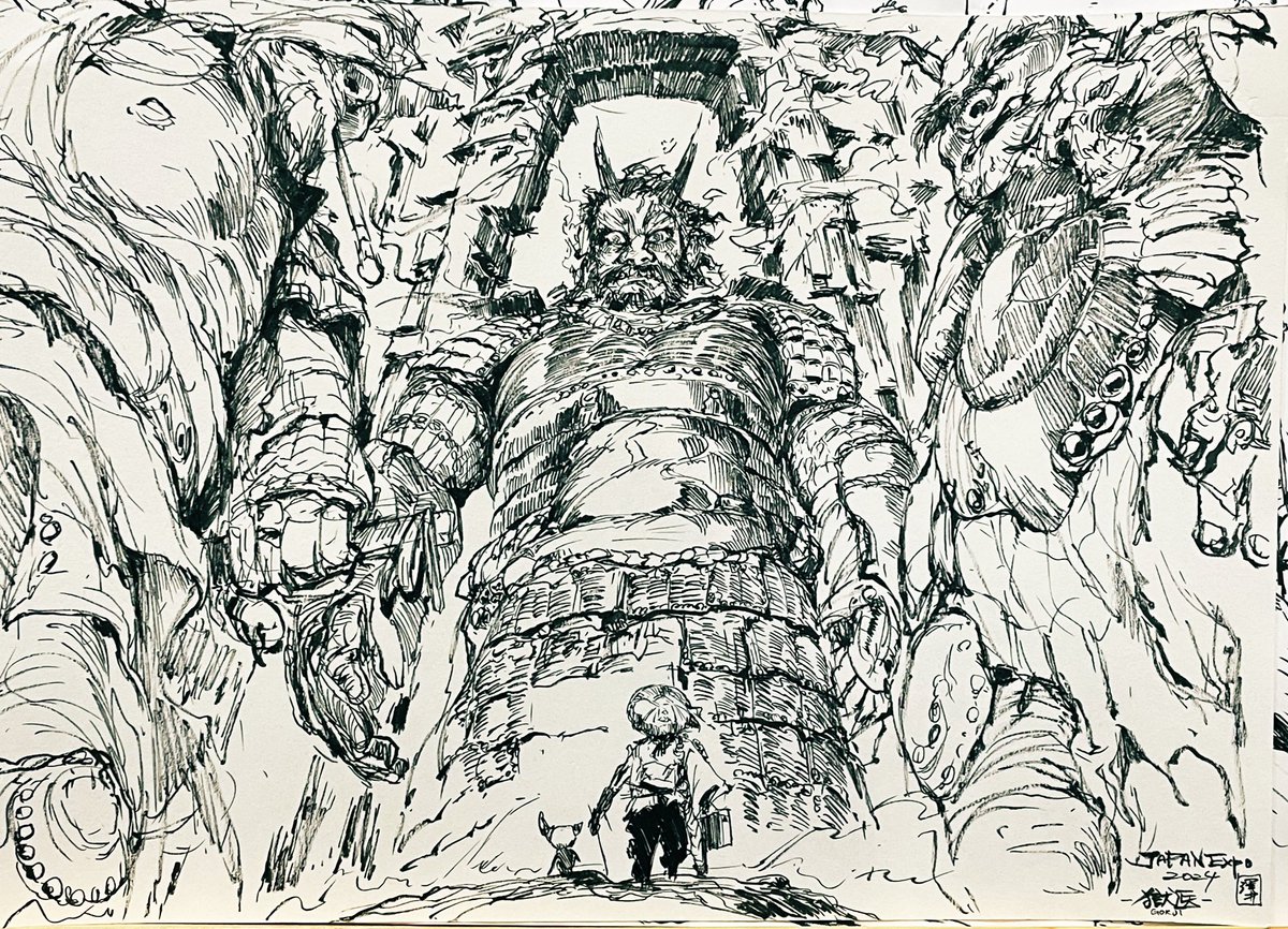 gokui_591's tweet photo. GOKUI live‑drawing at Japan Expo https://t.co/K5AjV3IToX