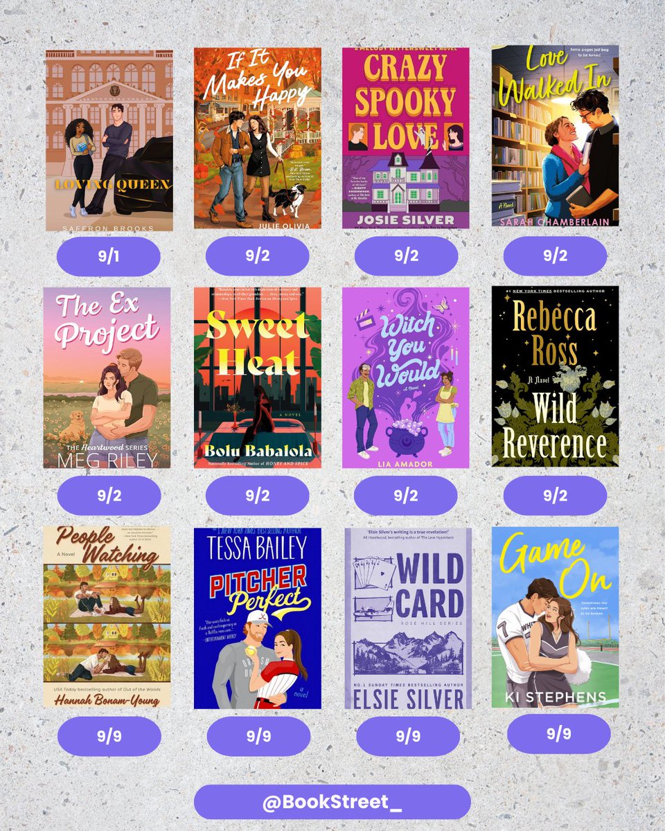 BookStreet_'s tweet image. New month, new reads! 🍁 Check out the September romance releases you won’t want to miss. Which one will you pick up first?
#books #bookreader #booktwt #bookrecs #newbook