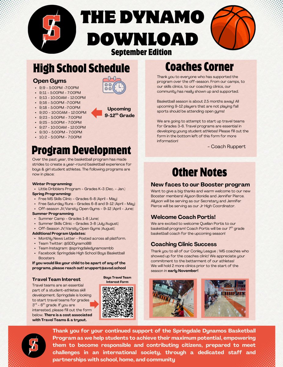 Attached is our Dynamo Download for September! Alot of great news to share!