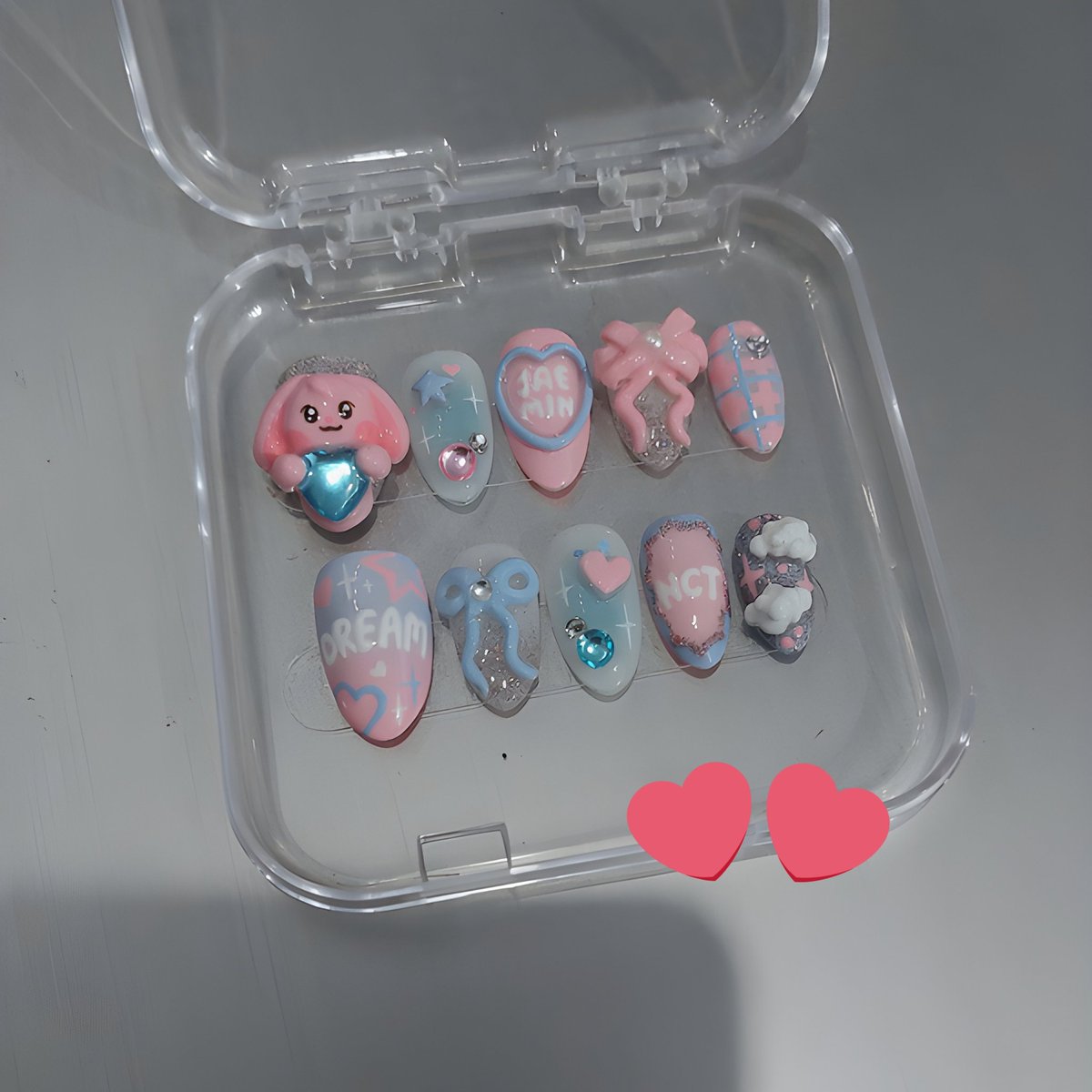 MutiaraXm's tweet photo. Custom press on nails NCT Dream Jaemin
The Dream Show 4 Jakarta 
#nctdream #thedreamshow4_in_jakarta #pressonnails #wts https://t.co/H4VMejYSwq