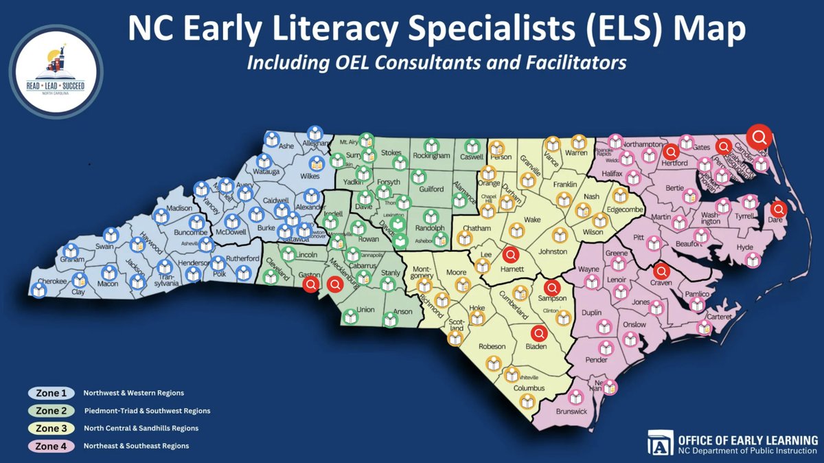 Passionate about early literacy? 📚✨ 
OEL is hiring Early Literacy Specialists! Explore our interactive map to see where you can make a difference: go.ncdpi.gov/ELSMap #NCEarlyLearning #LiteracyMatters #NCReadLeadSucceed