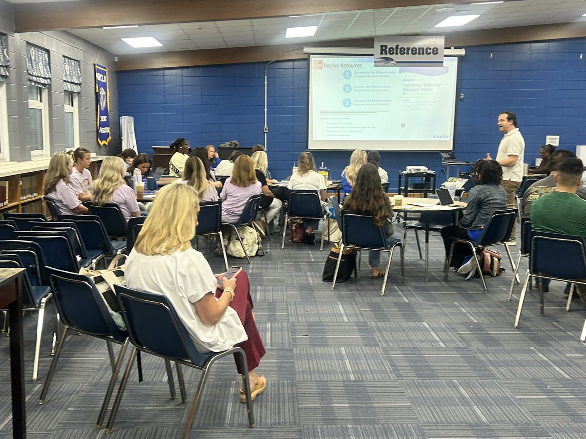 Kicking off FLCN in a session on K-6 Science Curriculum &amp; Resources for teachers is being led by Mr. Rebar in the <a href="/fhsfalcons1/">Florence High School</a> Media Center.  #fcslearn #yoursystemourcommunityoneflorence #IG2BAFF #hardworkpaysoff