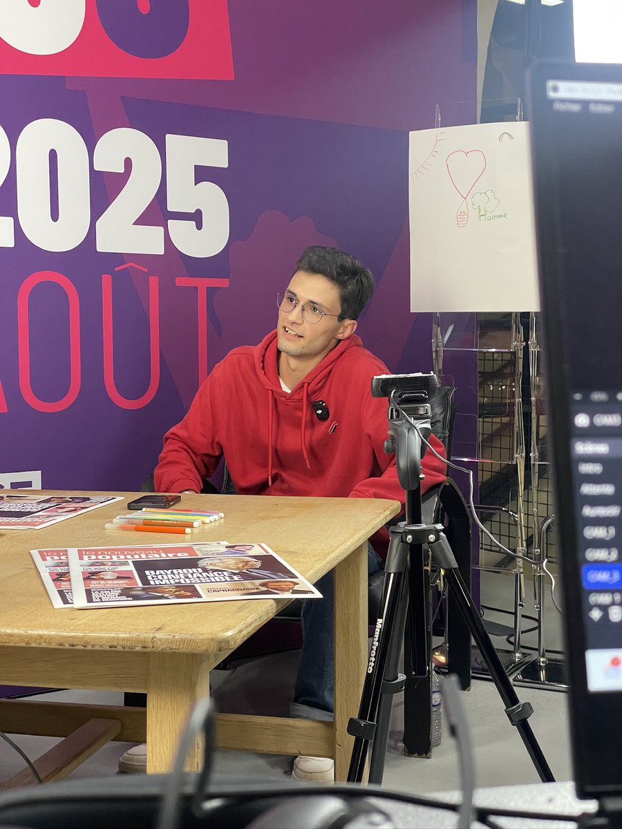 Très heureux d’avoir pu produire et réaliser le Live #Twitch de <a href="/A_ecosocialiste/">Avenir Ecosocialiste</a> lors du  #CamPuS2025 🎥🔴

Un grand merci aux camarades d’AES pour leur confiance, la rédaction et l’animation de l’émission ✍️ Ainsi qu’à nos invité•es politiques pour avoir répondu présent•es 🙏