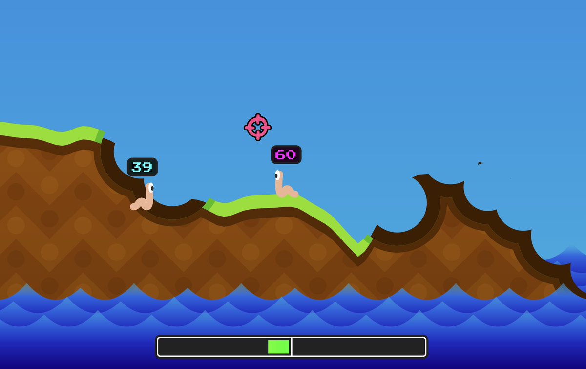 Day 20 progress... player animations are in, along with nice chunky crosshairs and a custom  mouse cursor to complete the feel #js13k