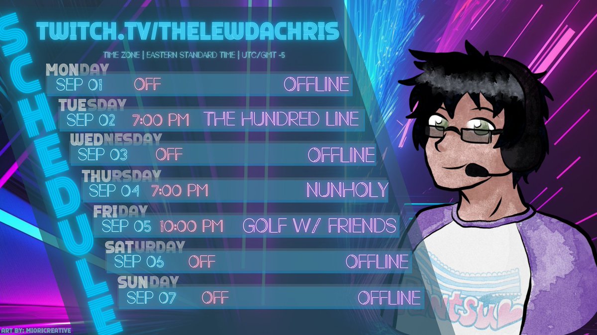 It's Chewsday Innit? Which means we got a new schedule this week and it starts tonight with my very last The Hundred Line: Last Defense Academy stream. With 100 possible endings, let's see what ending I get later tonight on #twitch!