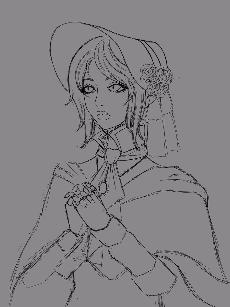 a proper doll fanart is long overdue but i didnt like the previous face so i redid it, left one is new