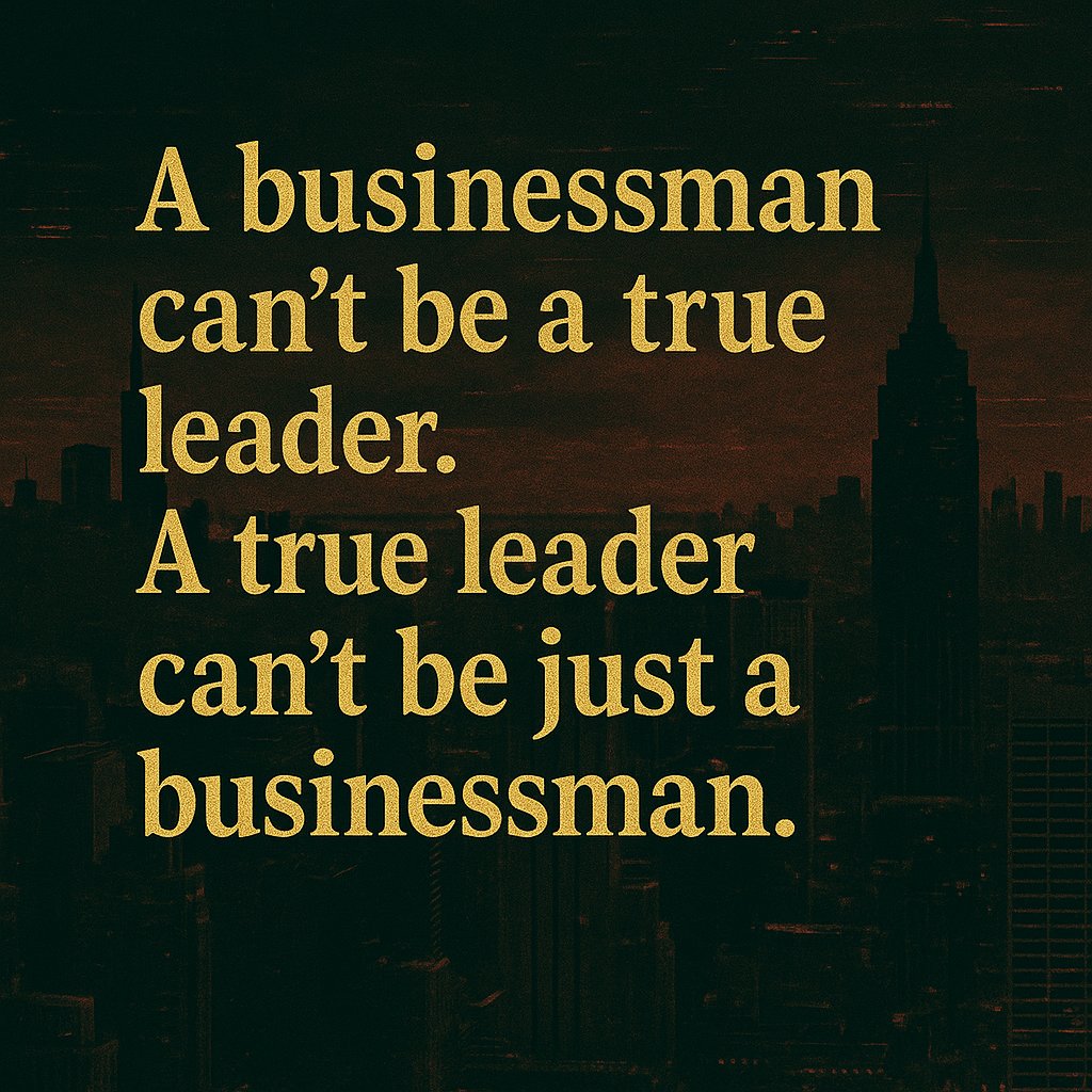 aimal_s's tweet image. A businessman can’t be a true leader.
A true leader can’t be just a businessman.
Because profit and people never walk the same path.
#Truth #ChaosDecoder #Viral #Leadership #Business #Justice #RealityCheck #Trending #Politics #Wisdom #humanity #ElonMusk #tesla #x #XAI #DOGE
