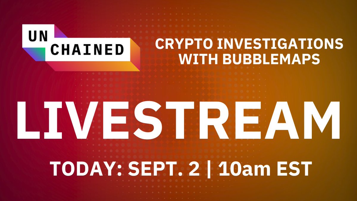 laurashin's tweet photo. I'm going LIVE in < 10 min with @bubblemaps CEO & cofounder @Nickybubbly! Tune in here on X or on YouTube!