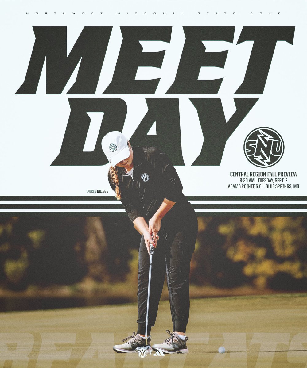 Makin' our fall 𝘿𝙀𝘽𝙐𝙏. It's 𝙈𝙚𝙚𝙩𝘿𝙖𝙮!

🏆: Central Region Fall Preview
🥊: Round 1
⛳️: Adams Pointe G.C.
📍: Blue Springs, MO
⏰: 8:30 AM
📊: bit.ly/3Vgy4dv

#OABAAB