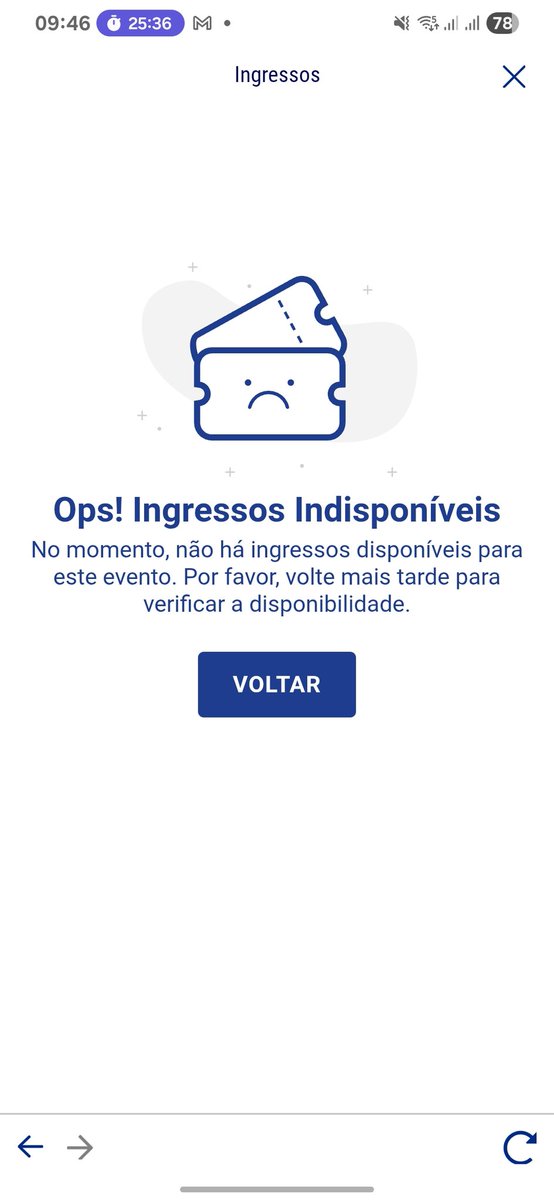 RamonRSantos's tweet photo. @samuelvenancio Entrei 09:20, por causa da Fila. Entrei já falando que esgotou. Fui tentanto, atualizando, aí apareceu Tribuna $ 230. Continuei apareceu laranja $ 150. Depois deu erro na página. E desisti, infelizmente. https://t.co/B6KwZJqbXd