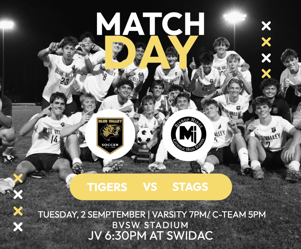 Match Day!  Note Location is BVSW for a home game. Don’t ask why. Raffle Winners announced at halftime!!  Thanks for all the support of BV Tiger Soccer
